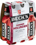 Beck&#039;s Red Holunder 4x6 - Glas (Mehrweg)